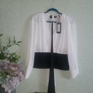 GABRIELLE UNION Wrap look blouse